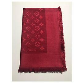 Scialle Louis Vuitton Monogram rosso Rosso