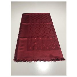 Louis Vuitton-Louis Vuitton red Monogram shawl-Red