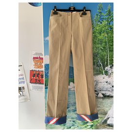 Fendi-Pants, leggings-Beige