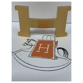Hermès-HERMES woman belt buckle constance metal gold-Gold hardware