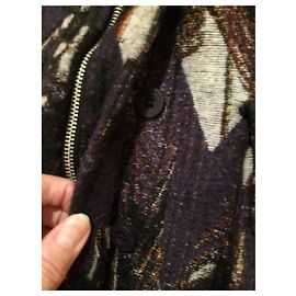 Kenzo Indigo Wool Silk Pea Coat Multiple colors