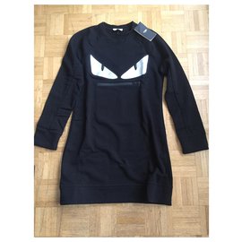 Fendi-Robe pull Fendi Monster-Noir