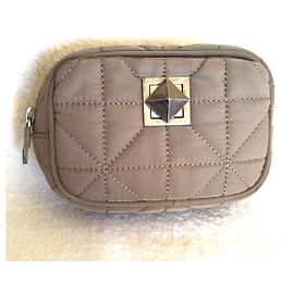 Clutch Sonia Rykiel Acolchoada em Nylon Taupe Taupe