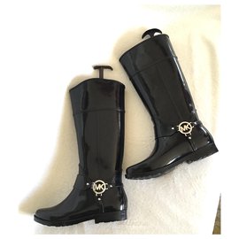 michael kors black rubber boots