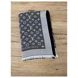 Louis Vuitton Schwarzer Jeansschal Schwarz