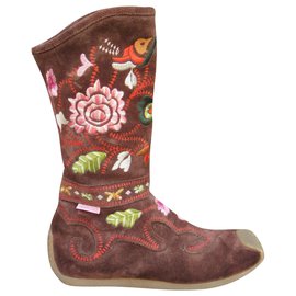Roberto Cavalli-Roberto Cavalli embroidered boots p35,5-Brown