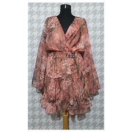Autre Marque FOREVER UNIQUE Kleid Mehrfarbig Polyester Mehrfarben