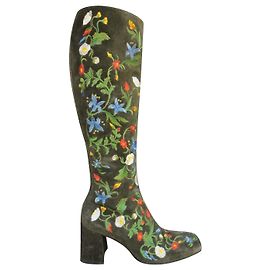 Free Lance Botas bordadas Lance grátis p 37 Verde