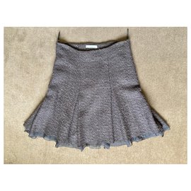 Saia Prada de tweed marrom Marrom