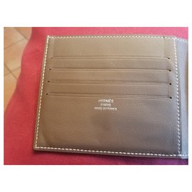 Hermès-Wallets made from cCanvas-Grey