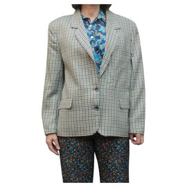 Burberry-vintage Burberry jacket size 40 wool & silk, "British Heritage"-Multiple colors
