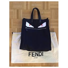 Fendi-Fendi Monster tote handbag-Navy blue