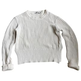 T By Alexander Wang-T by Alexander Wang cropped sweater-Cream