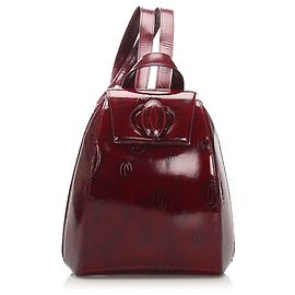 Cartier Red Happy Birthday Lackleder Rucksack Rot Bordeaux