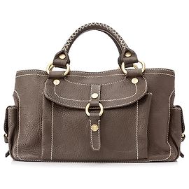 Céline Celine Brown Boogie Bolsa de couro Marrom Castanho escuro