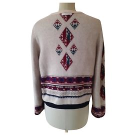 Armand Ventilo Wollpullover Rot Creme Olivgrün Rot Creme Olivgrün