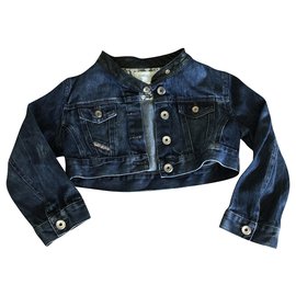 Diesel-Girl Coats outerwear-Black,Blue,Dark blue