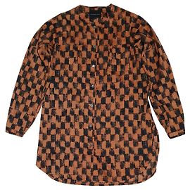 Tunica camicia lunga Bitte Kai Rand nero arancione cotone Nero Multicolore Arancione