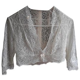 Autre Marque Aubade Spitzenstrickjacke weiß Weiß