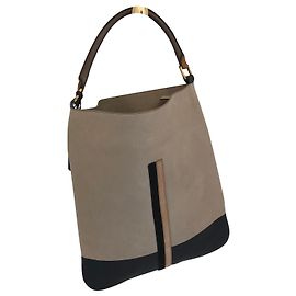 Bolsa Tote Céline de Couro Marrom Bege Marrom Bege Castanho claro Castanho escuro