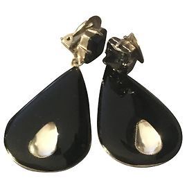 Orecchini Giorgio Armani in acciaio nero Nero