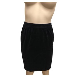 Pierre Cardin-s velvet skirt-Navy blue