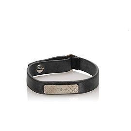 Chloé Chloe Schwarzes Lederarmband Schwarz