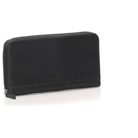 Autre Marque-Ferragamo Black Leather Long Wallet-Black