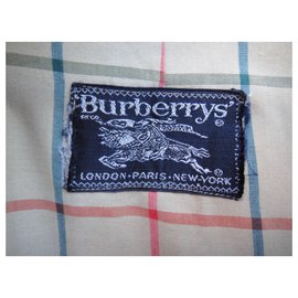 Burberry-Casaco impermeável feminino Burberry vintages anos 60 t 38-Bege