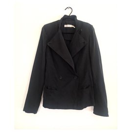 Isabel Marant-belted tailored jacket-Black