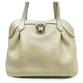 Sac à main Louis Vuitton Cirus Python Crème Crème