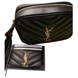 Yves Saint Laurent YSl lou belt bag IN MATELASSÉ LEATHER dark smog colour Noir