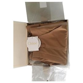 Pantalones Chloé de algodón crema Crema