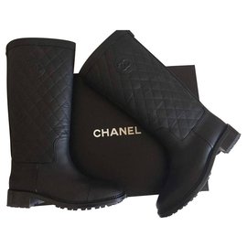 Chanel-Stiefel-Schwarz