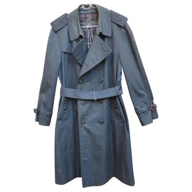Burberry-men's Burberry vintage t trench coat 52-Navy blue