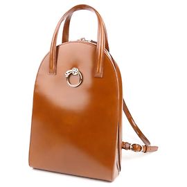 Mochila Cartier Brown Panthere Couro Marrom