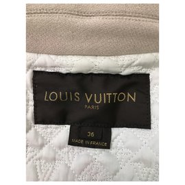 Louis Vuitton-Cappotto corto Louis Vuitton-Bianco sporco
