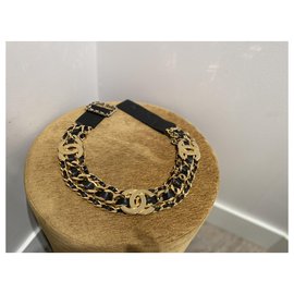 Chanel-Gürtel-Schwarz,Golden
