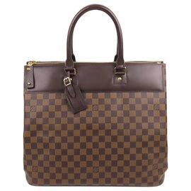 Louis Vuitton-Louis Vuitton Brown Damier Ebene Greenwich PM-Brown,Dark brown