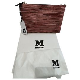 Clutch Missoni Rosa de Tecido Rosa