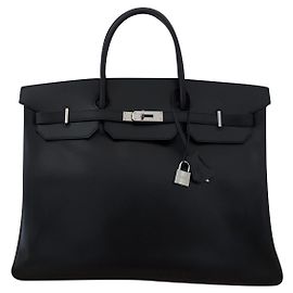 Hermès HERMES BIRKIN 40 pelle nera Nero