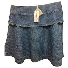 Gonna skater in denim See by Chloé blu Blu