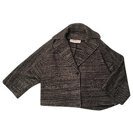 Valentino Oversized Wool Coat Grey Grey