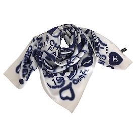 SCARF CHANEL SILK Eggshell