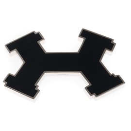 Hermès-Hebilla de cinturón modelo Hermès Street muy actual en metal lacado negro-Negro