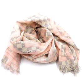 Lenço / envoltório de algodão Louis Vuitton Pink Damier Azur Tahitienne Rosa