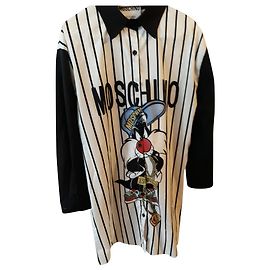Moschino Hemdkleid Weiß Weiß