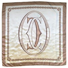 Cartier Sciarpa 90 X 90 centimetro Beige
