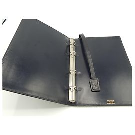 Hermès HERMES AGENDA GM IN STRUZZO BLU MARINO Blu navy