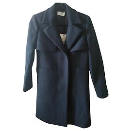Zapa Navy Blue Wool Coat Size 36 Navy blue